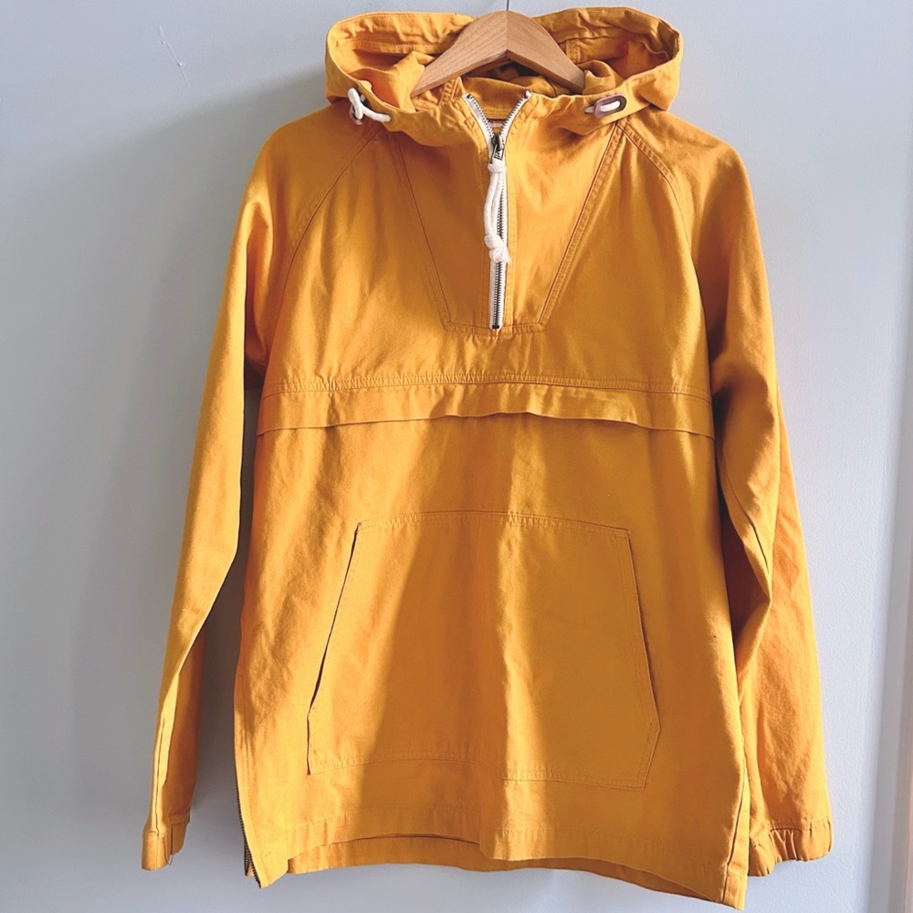 St. Johns Bay Anorak Twill Jacket Mens Small, Women's Medium Yellow